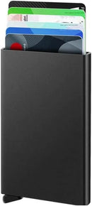 Rfid smart wallet anti theft aluminum pop up travel card holder