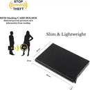 Rfid smart wallet anti theft aluminum pop up travel card holder